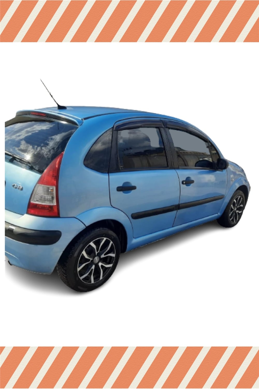 Citroen C-3 2002-2010 Modellerine Özel 4Lü Mügen Tip Cam Rüzgarlığı