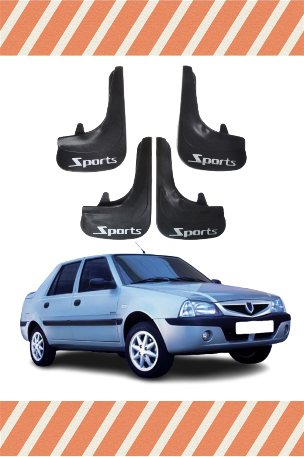Dacia Solenza Sports Yazılı 4Lü Tozluk Çamurluk Paçalık 