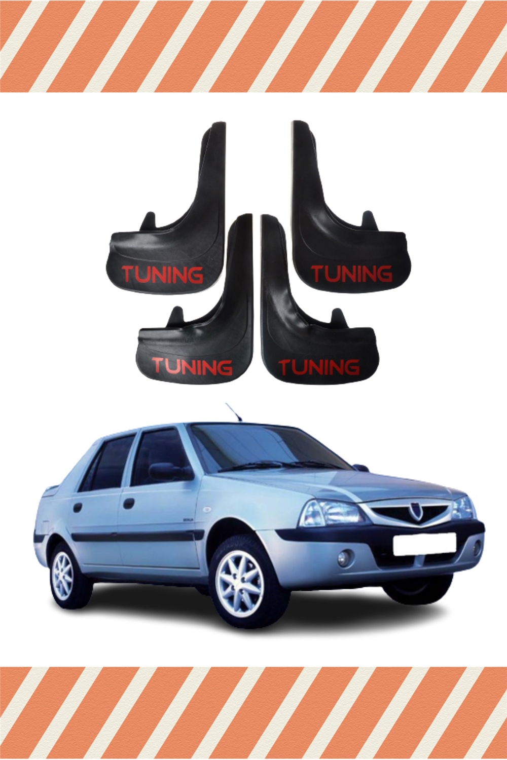 Dacia Solenza Tunıng Yazılı 4Lü Tozluk Çamurluk Paçalık 