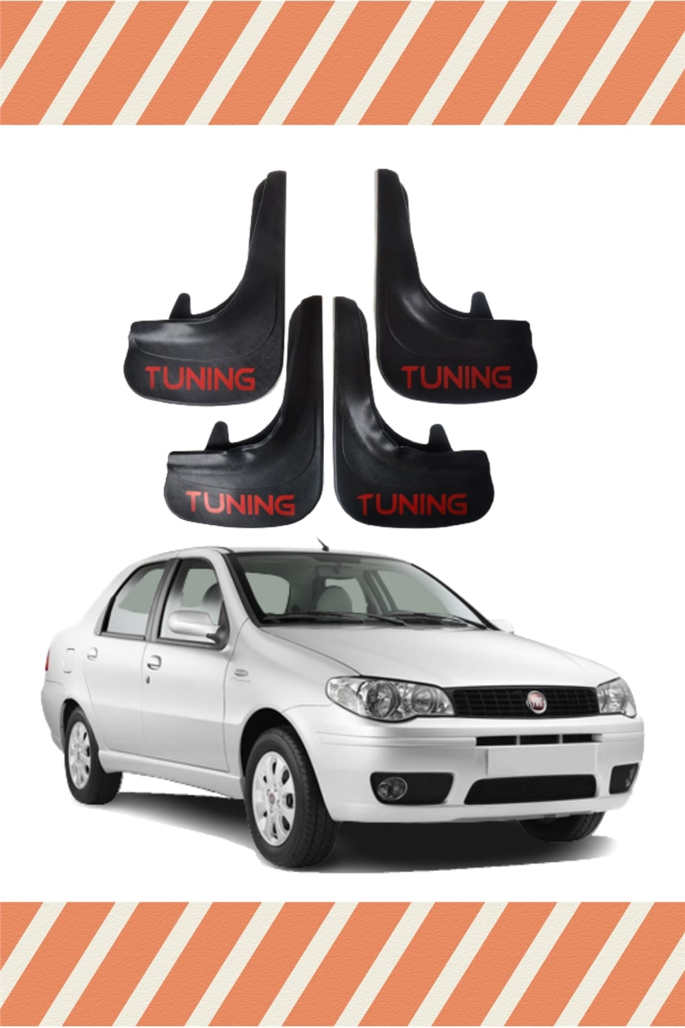 Fiat Albea-1 Tunıng Yazılı 4Lü Tozluk Çamurluk Paçalık 
