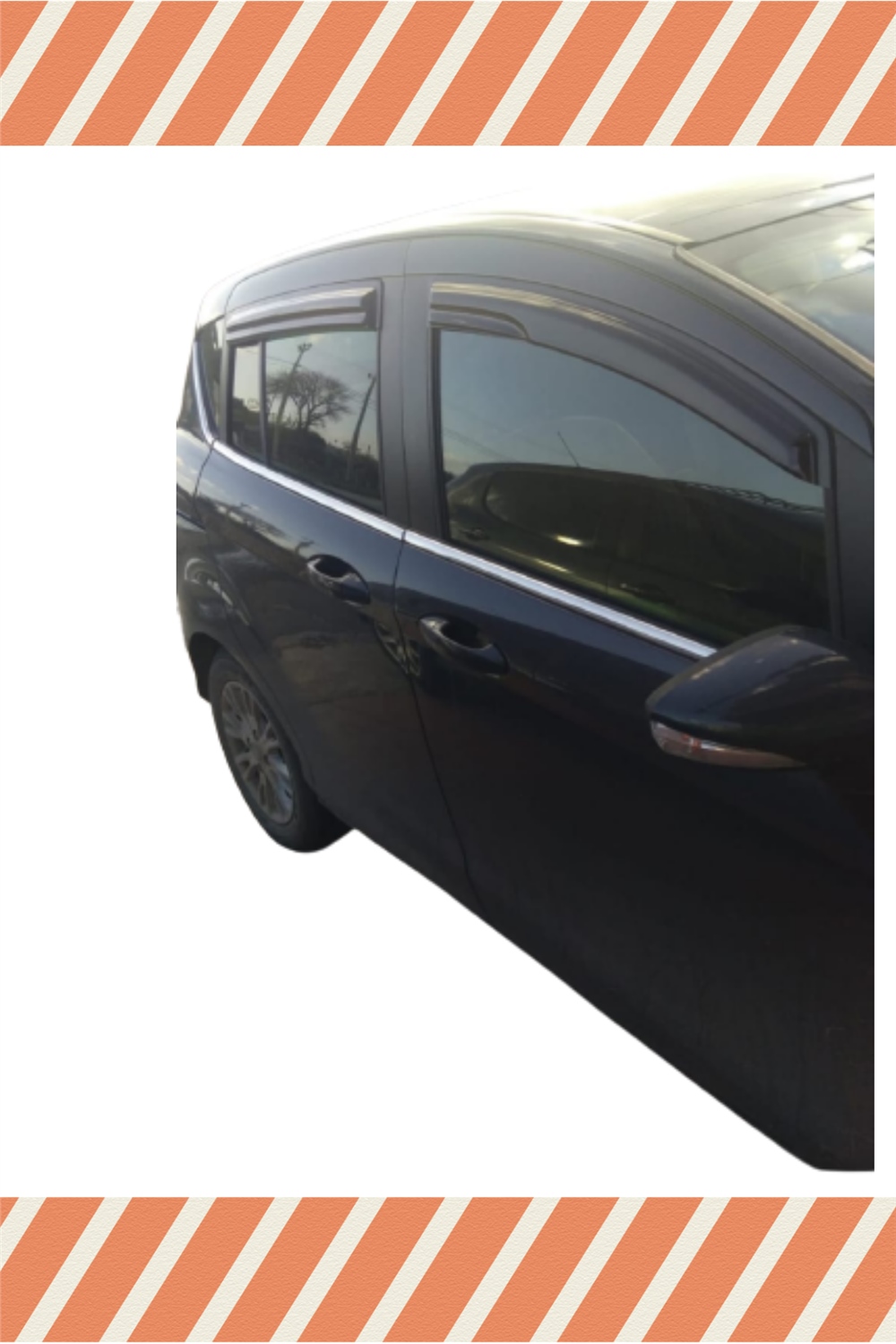 Ford B-Max Tüm  Modellerine Özel 4Lü Mügen Tip Cam Rüzgarlığı