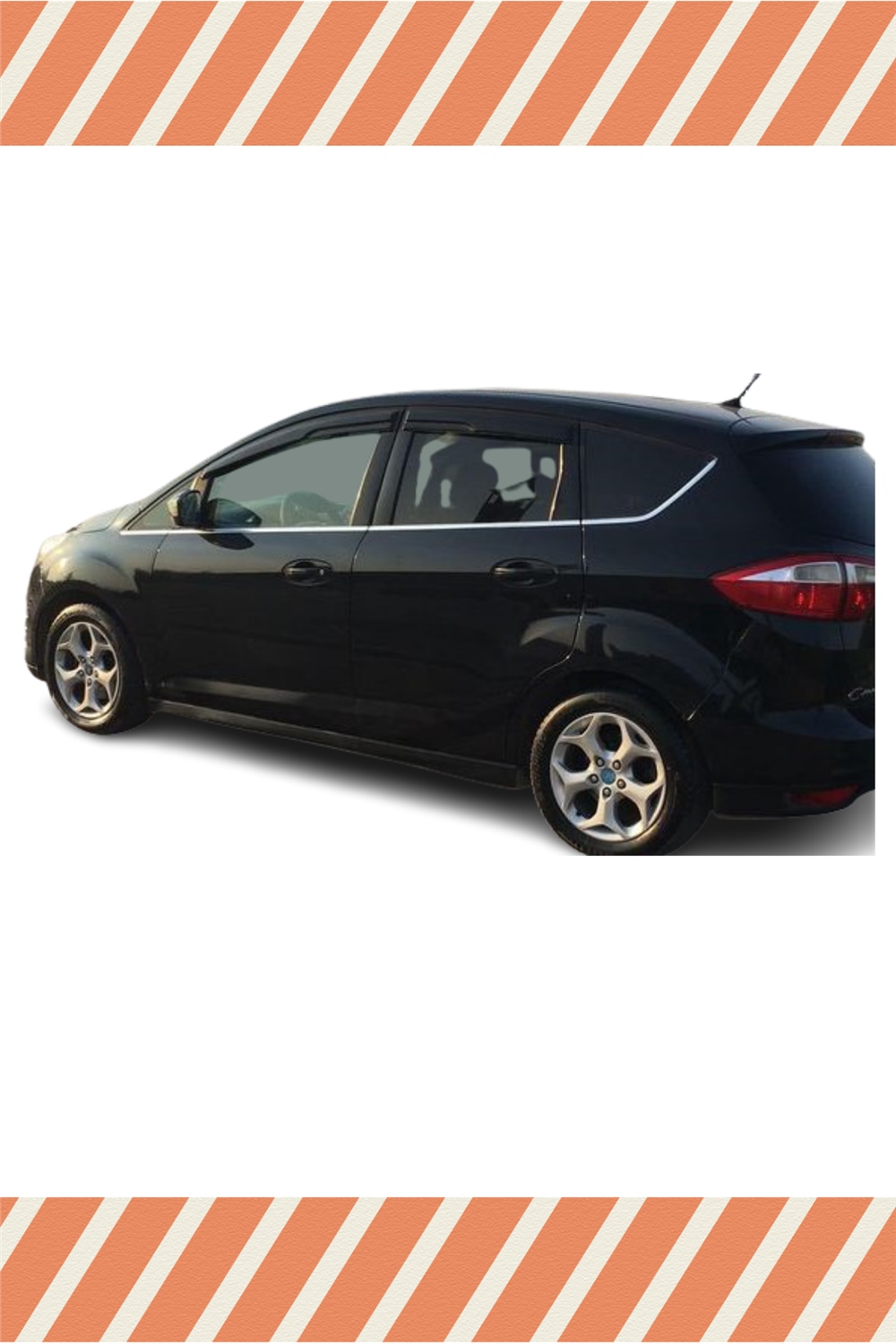 Ford C-Max 2011-2022 Modellerine Özel 4Lü Mügen Tip Cam Rüzgarlığı