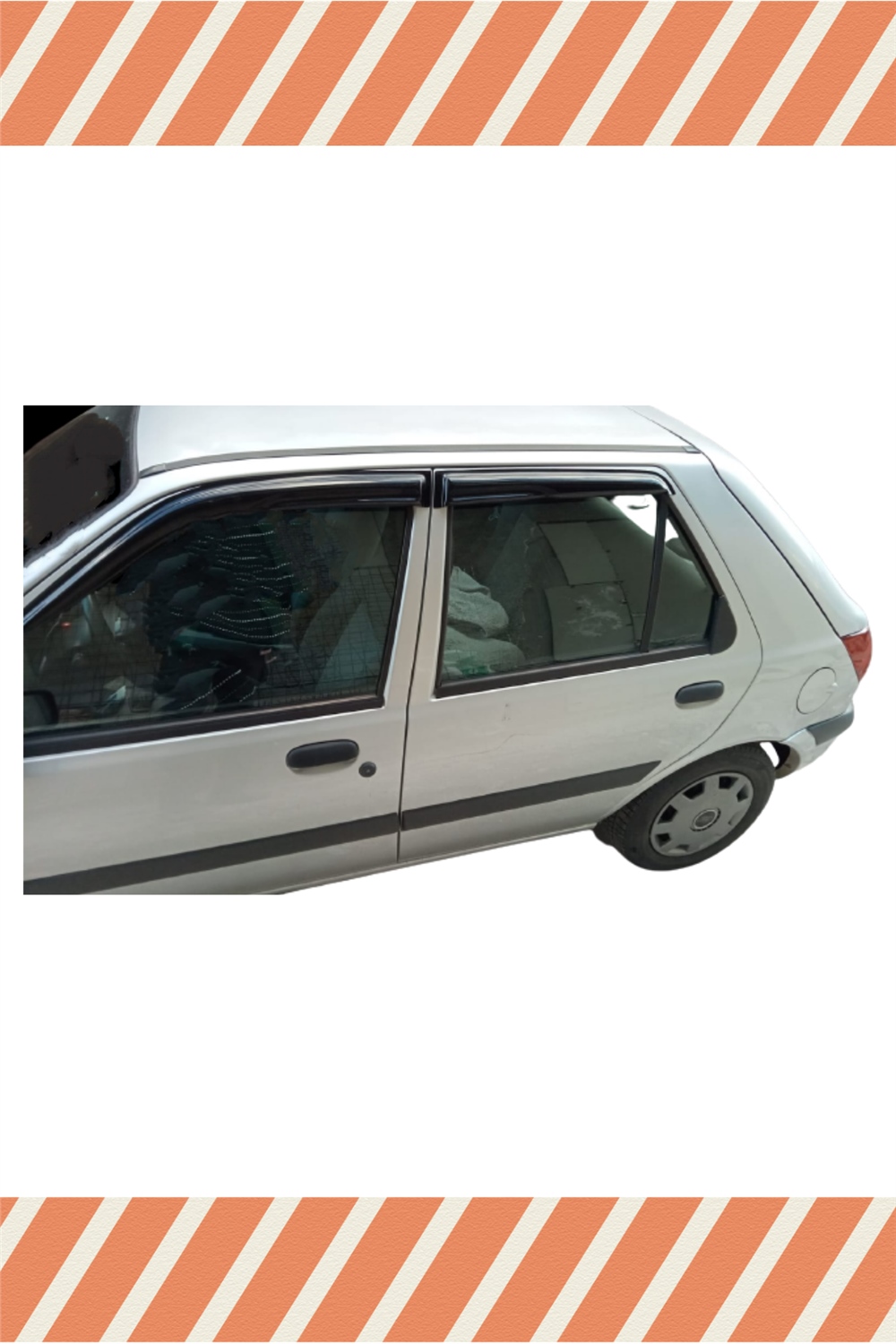 Ford Fiesta 1990-2002 Modellerine Özel 4Lü Mügen Tip Cam Rüzgarlığı,