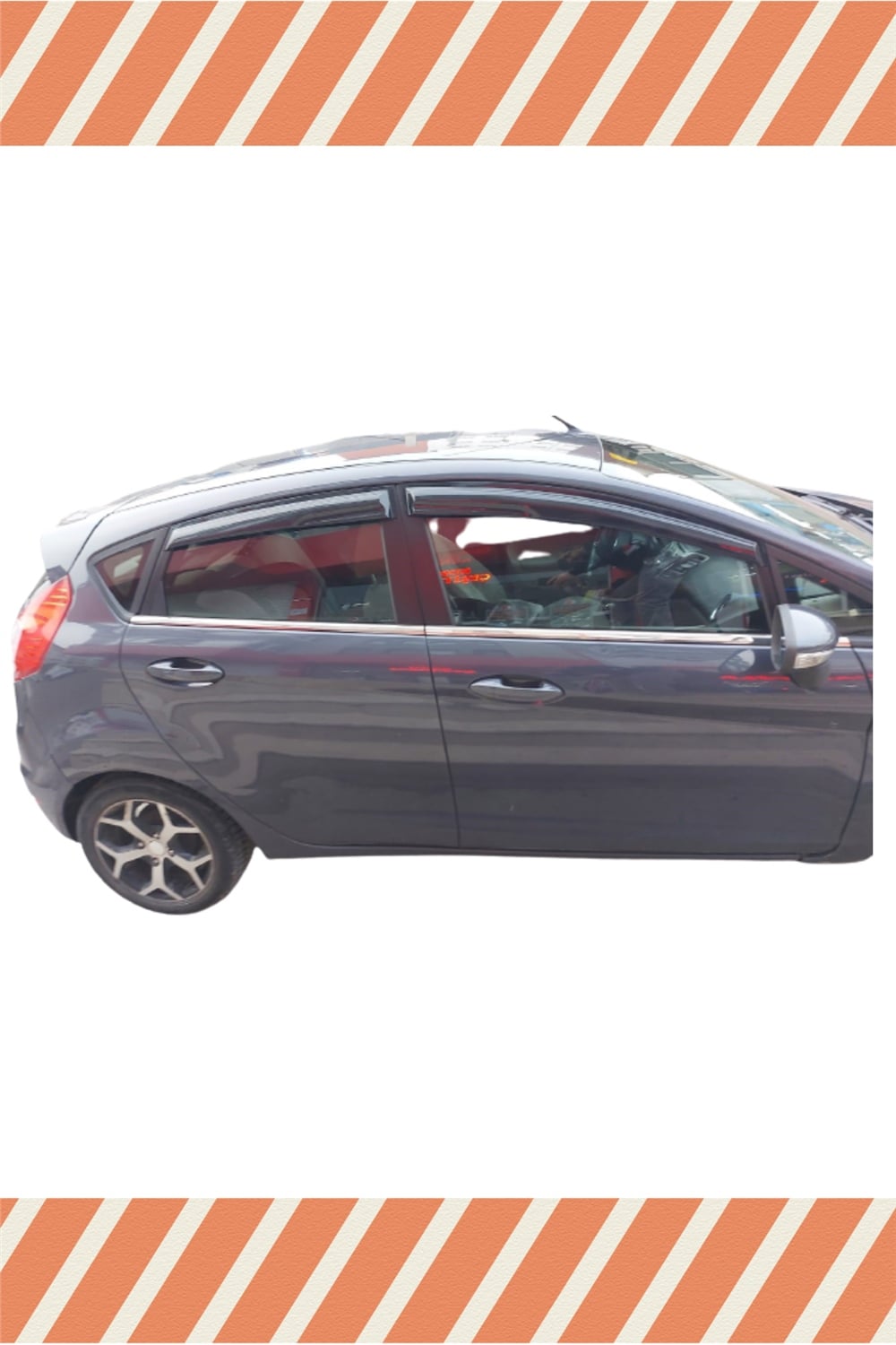 Ford Fiesta 2010-2017 Modellerine Özel 4Lü Mügen Tip Cam Rüzgarlığı