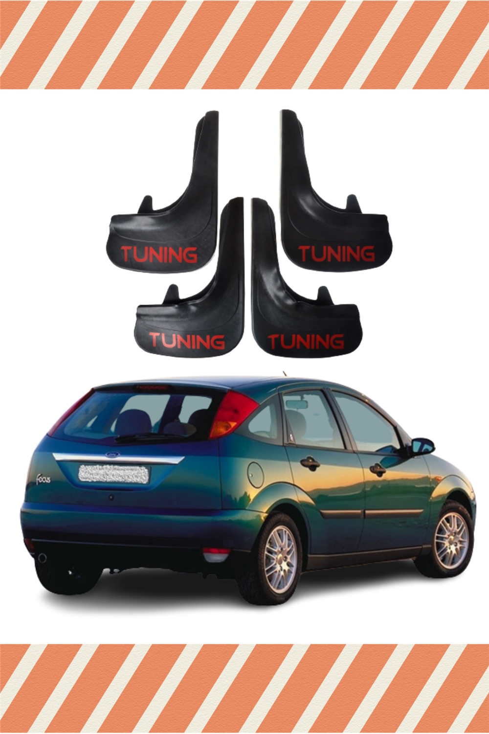 Ford Focus 1 Hb 1998-2004  Tunıng Yazılı 4Lütozluk Çamurluk Paçalık    