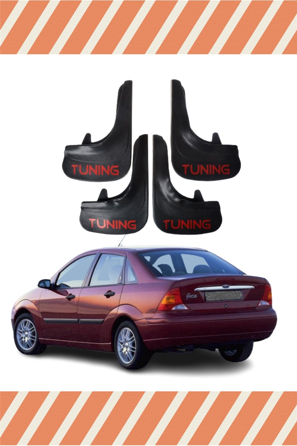 Ford Focus 1 Sd 1998-2004 Tunıng Yazılı 4Lütozluk Çamurluk Paçalık    