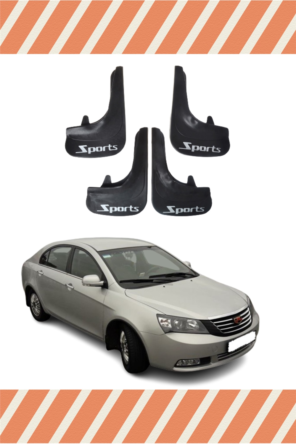 Geely Emgrand  Sports Yazılı 4Lü Tozluk Çamurluk Paçalık       