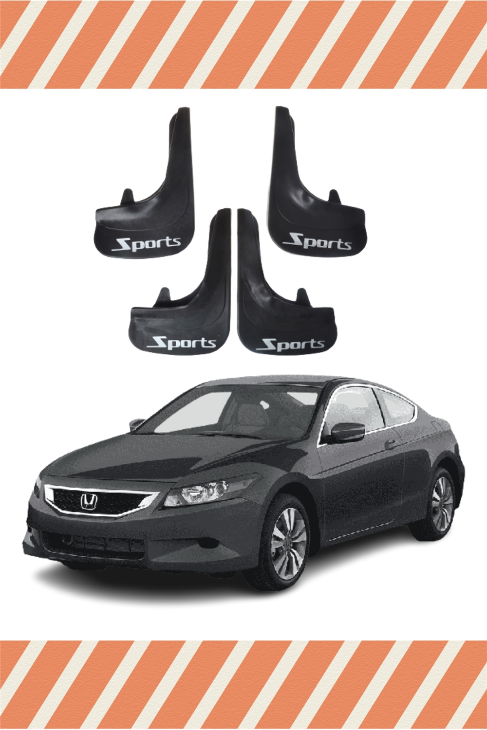 Honda Accord 2008-2012  Sports Yazılı 4Lü Tozluk Çamurluk Paçalık       
