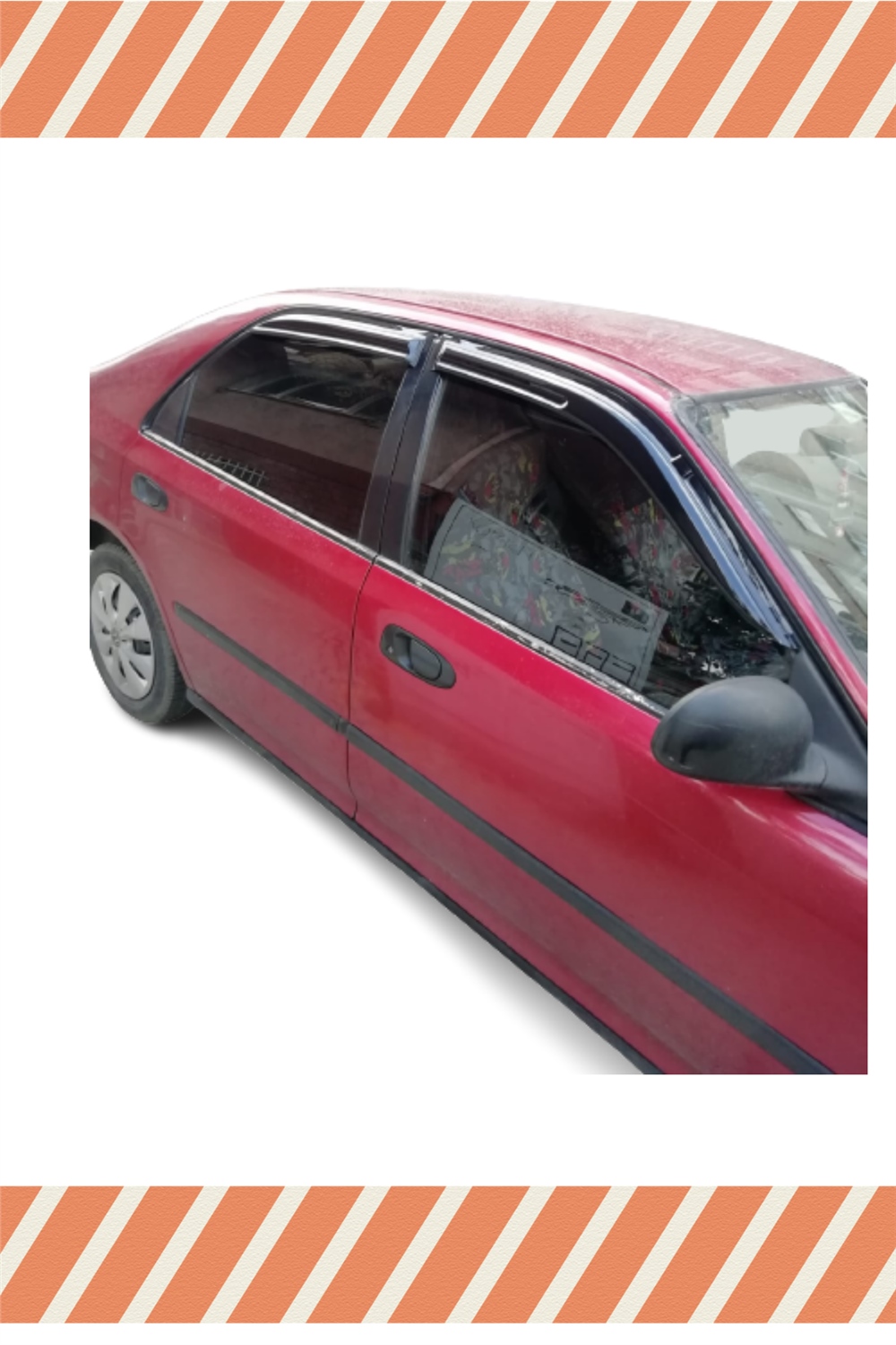 Honda Civic Sedan 1992-1995 Modellerine Özel 4Lü Mügen Tip Cam Rüzgarlığı