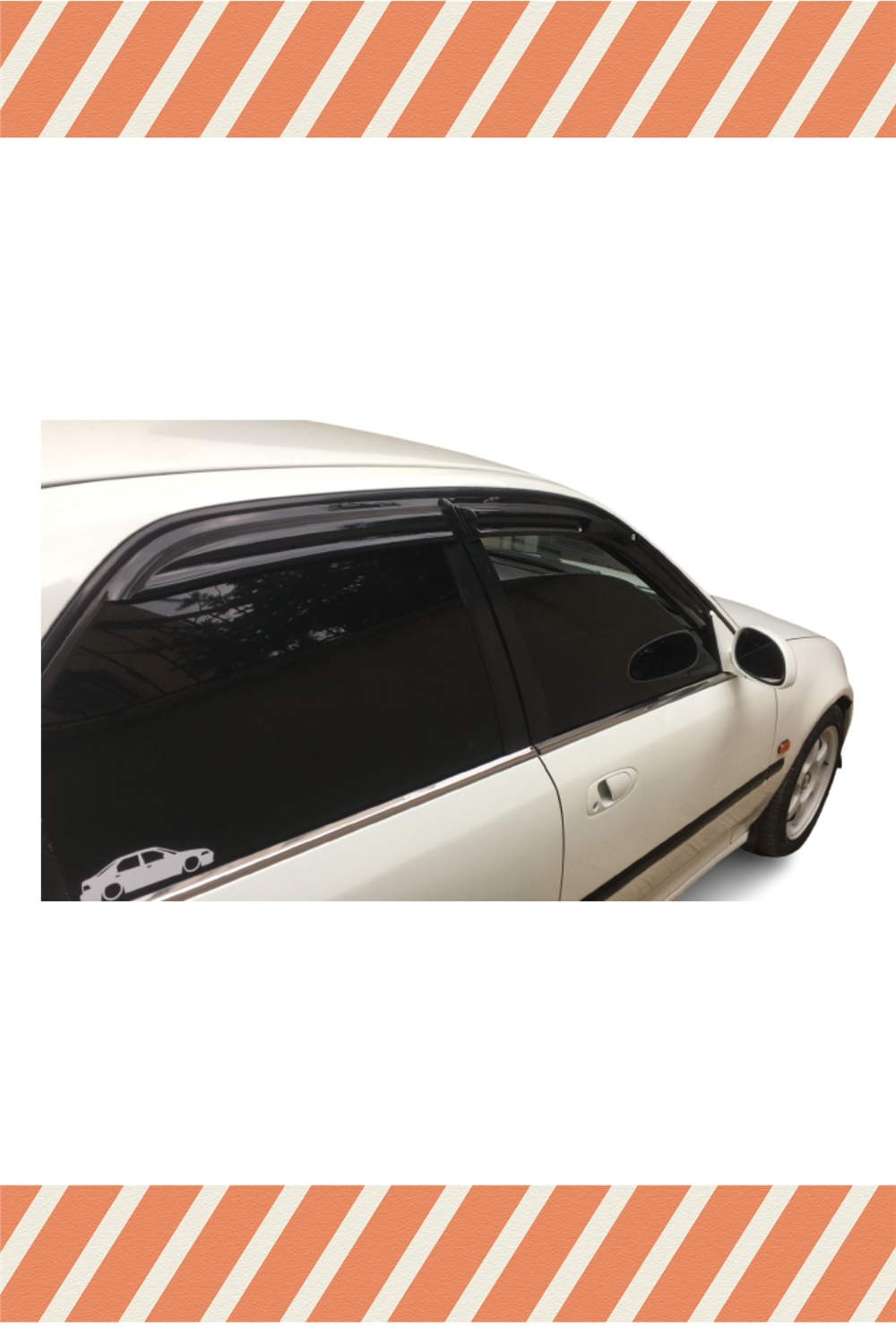 Honda Civic Sedan 1992-1995 Modellerine Özel 4Lü Mügen Tip Cam Rüzgarlığı