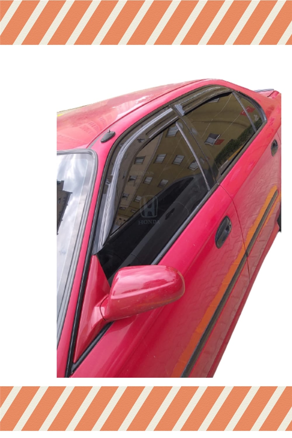 Honda Civic Sedan 1992-1995 Modellerine Özel 4Lü Mügen Tip Cam Rüzgarlığı