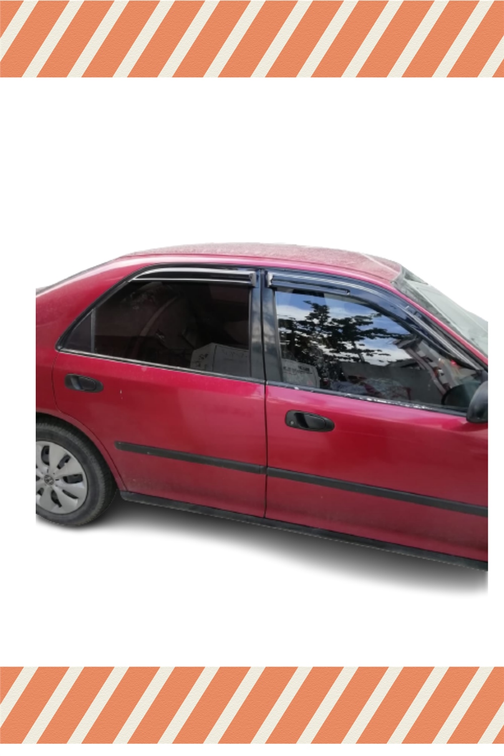 Honda Civic Sedan 1992-1995 Modellerine Özel 4Lü Mügen Tip Cam Rüzgarlığı
