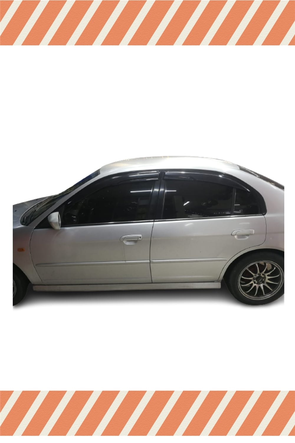 Honda Civic  Sedan 2001-2007 Modellerine Özel 4Lü Mügen Tip Cam Rüzgarlığı