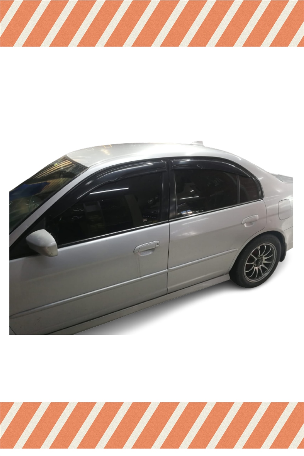 Honda Civic  Sedan 2001-2007 Modellerine Özel 4Lü Mügen Tip Cam Rüzgarlığı