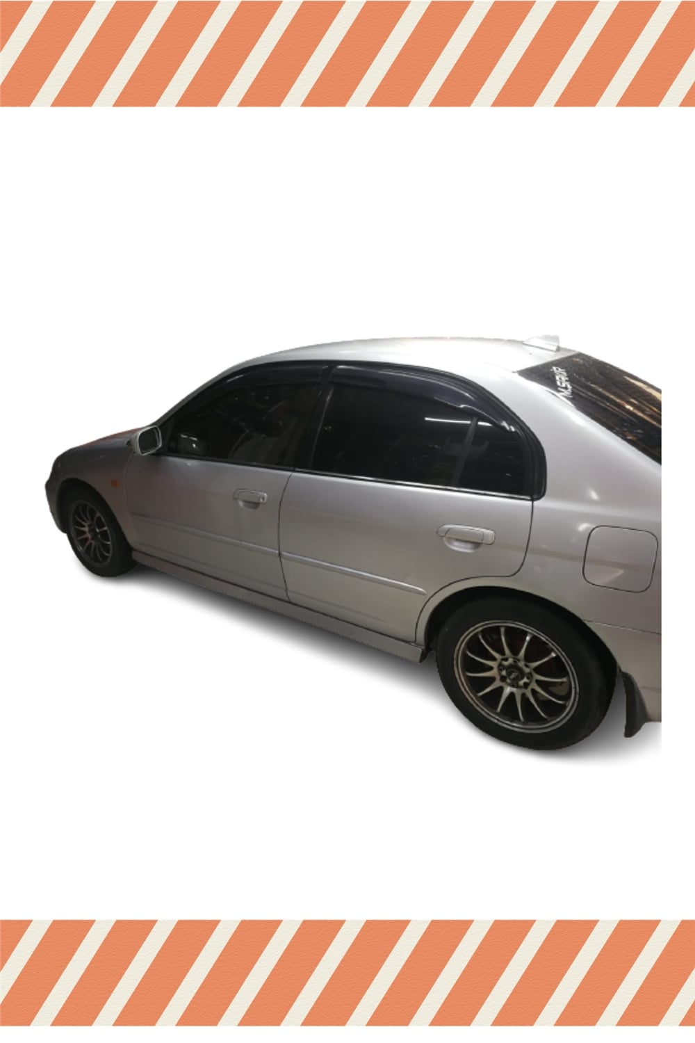 Honda Civic  Sedan 2001-2007 Modellerine Özel 4Lü Mügen Tip Cam Rüzgarlığı