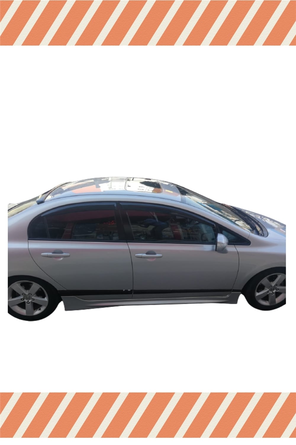 Honda Civic Sedan 2007-2012 Modellerine Özel 4Lü Mügen Tip Cam Rüzgarlığı