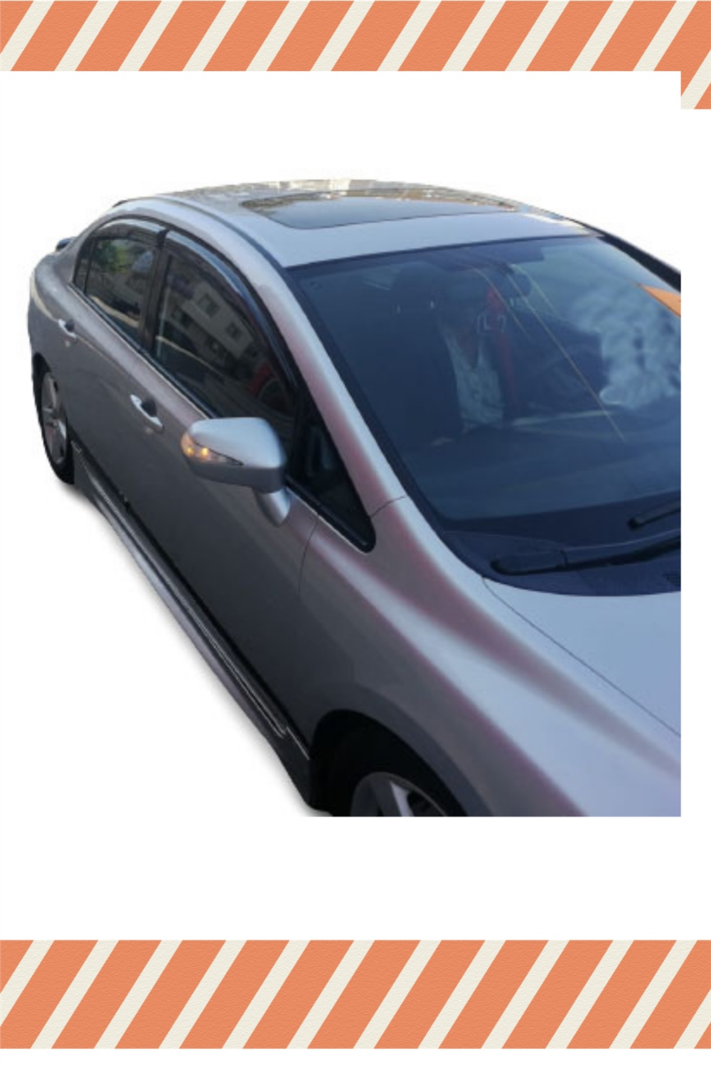 Honda Civic Sedan 2007-2012 Modellerine Özel 4Lü Mügen Tip Cam Rüzgarlığı