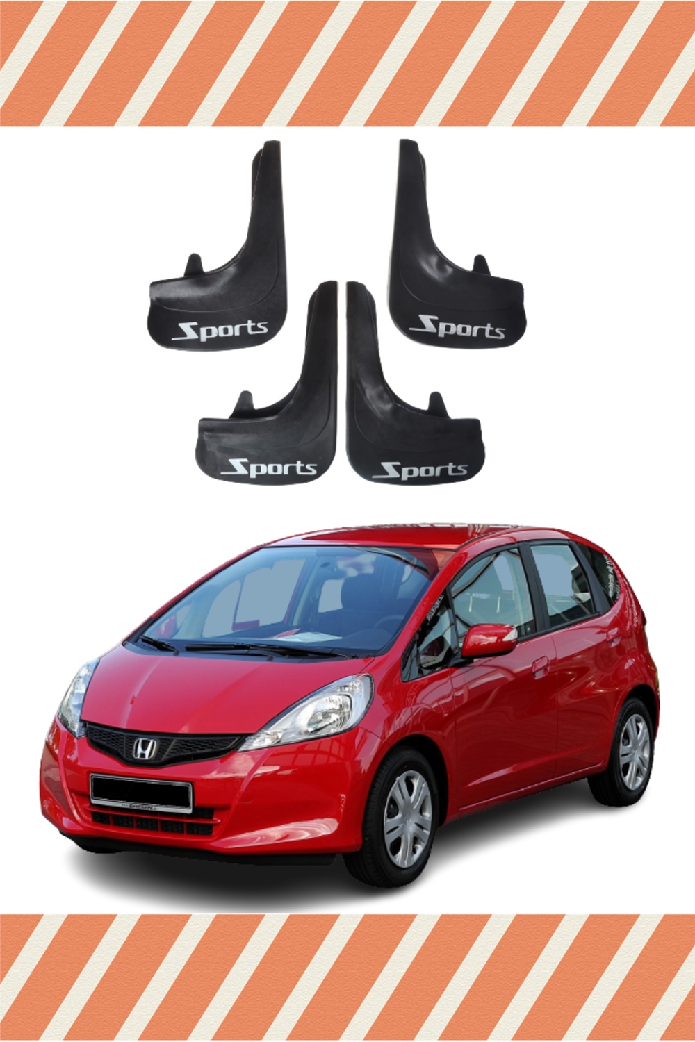 Honda Jazz 2009-2015  Sports Yazılı 4Lü Tozluk Çamurluk Paçalık