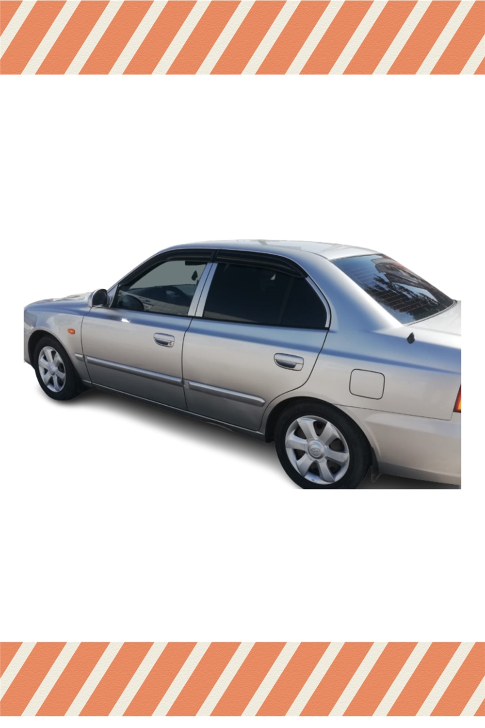 Hyundai Accent Admira 2003-2006 Modellerine Özel 4Lü Mügen Tip Cam Rüzgarlığı