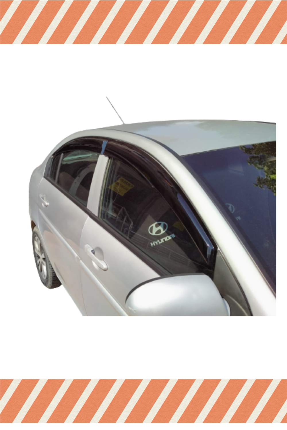 Hyundai Accent Era  2005-2011 Modellerine Özel 4Lü Mügen Tip Cam Rüzgarlığı