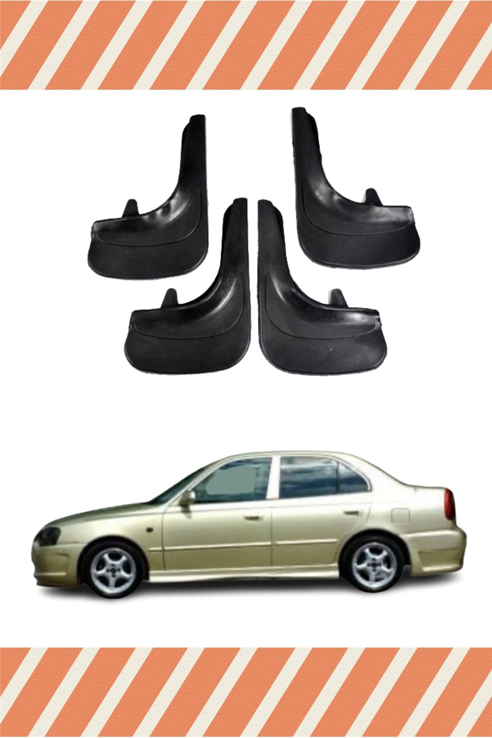 Hyundai Accent Milenyum 4Lü Tozluk Çamurluk Paçalık