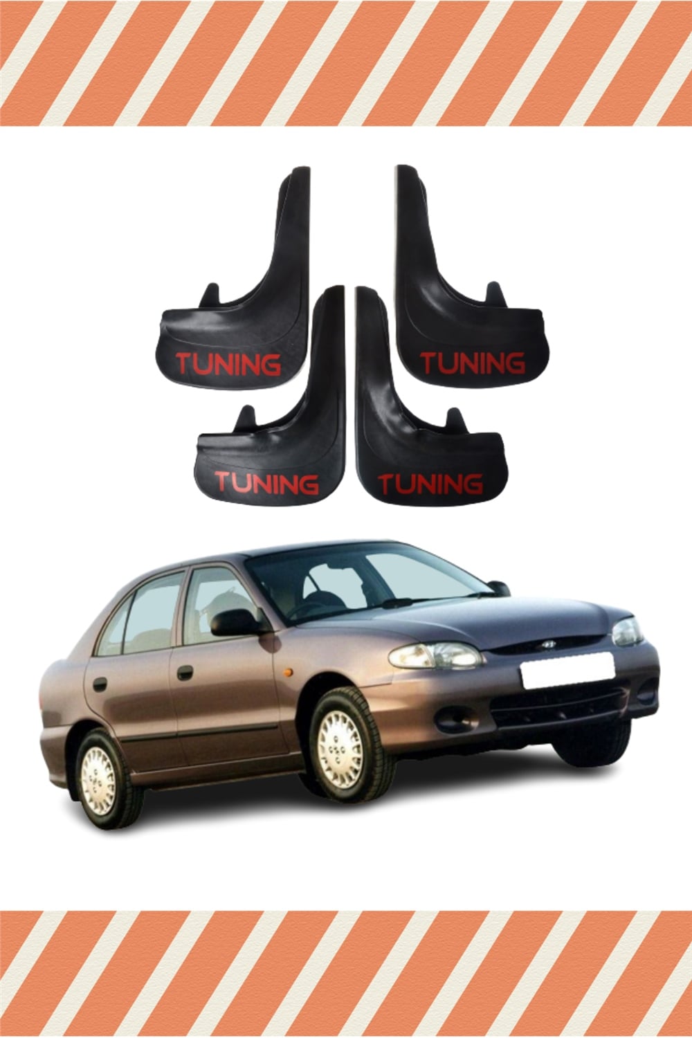 Hyundai Accent Yumurta Kasa Tunıng Yazılı 4Lü Tozluk Çamurluk Paçalık