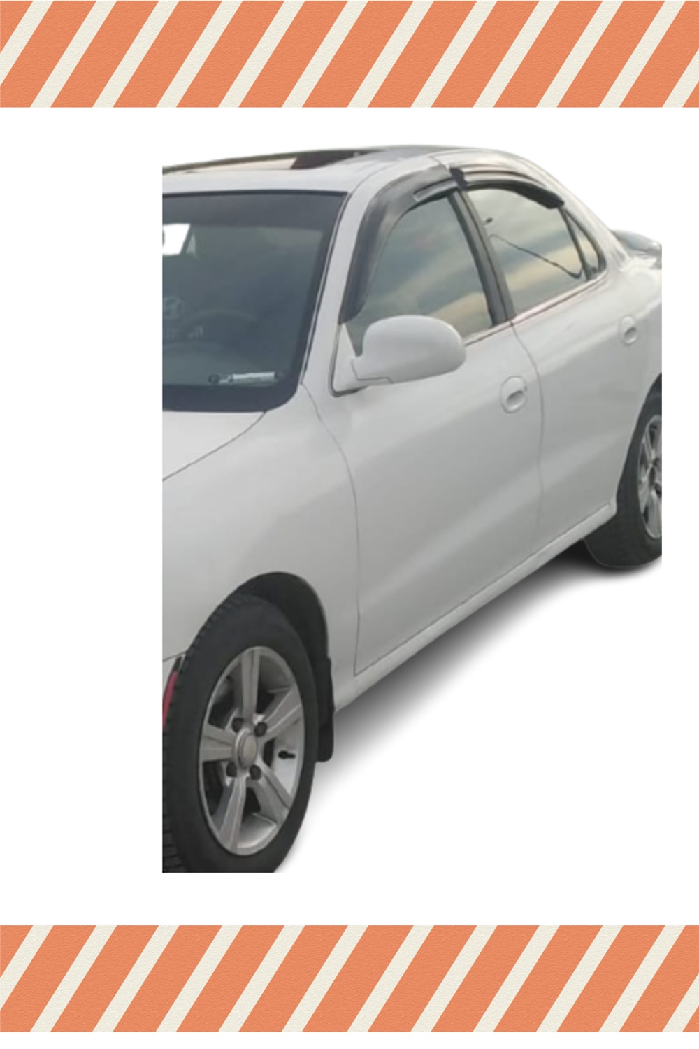 Hyundai Elantra 1996-2001 Modellerine Özel 4Lü Mügen Tip Cam Rüzgarlığı