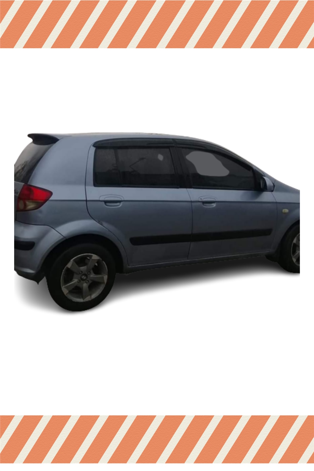 Hyundai Getz Tüm  Modellerine Özel 4Lü Mügen Tip Cam Rüzgarlığı