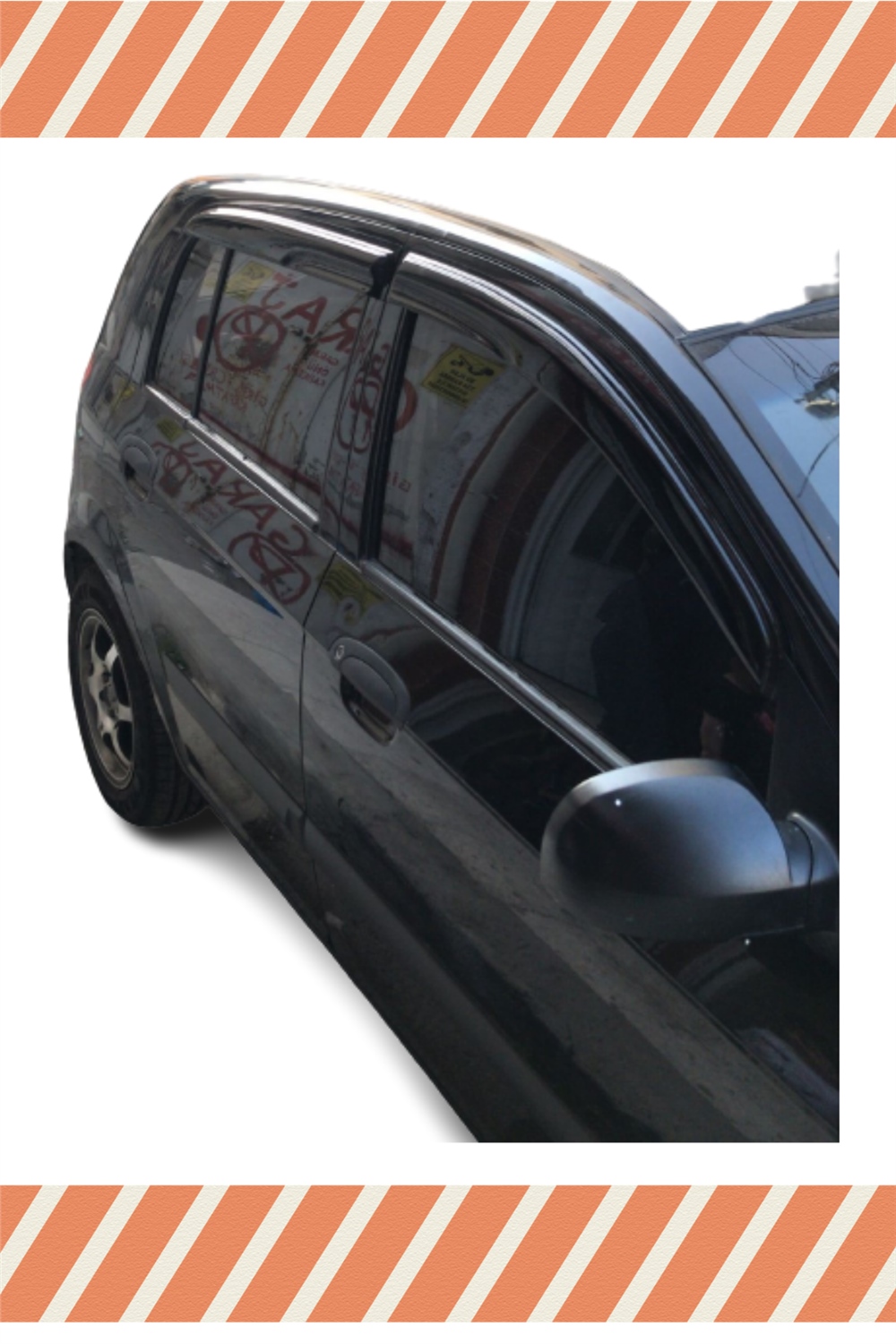 Hyundai Getz Tüm  Modellerine Özel 4Lü Mügen Tip Cam Rüzgarlığı