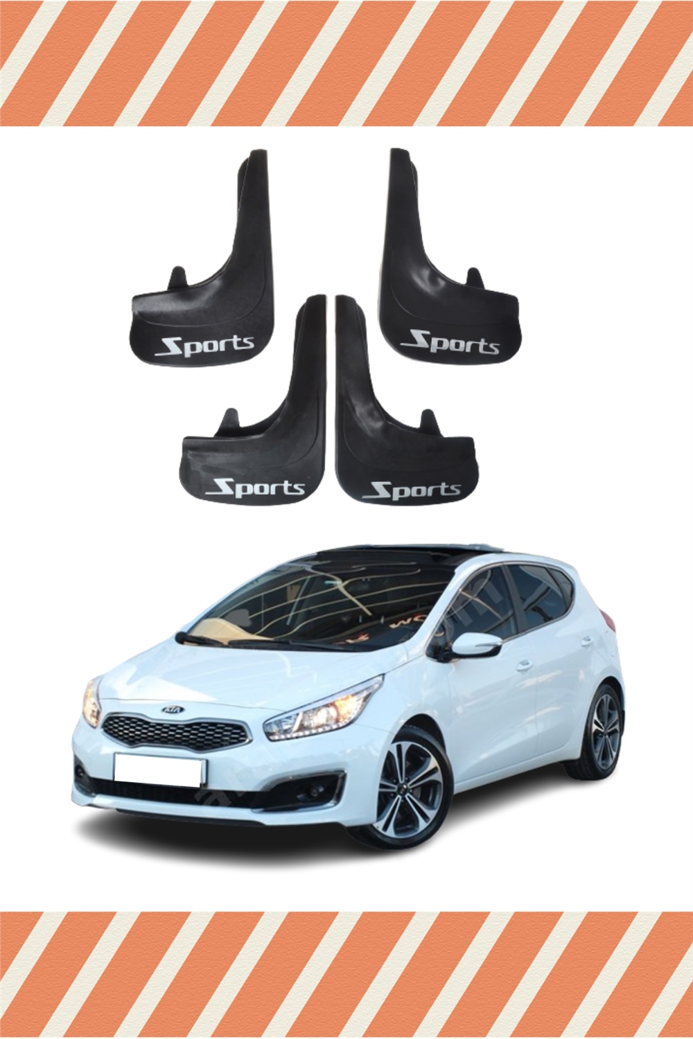 Kia Ceed Sports Yazılı 4Lü Tozluk Çamurluk Paçalık   