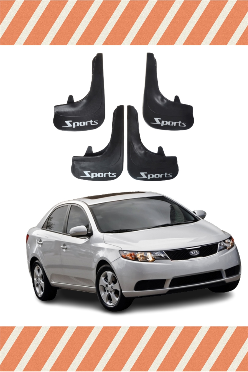 Kia Cerato 2009-2015 Sports Yazılı 4Lü Tozluk Çamurluk Paçalık   