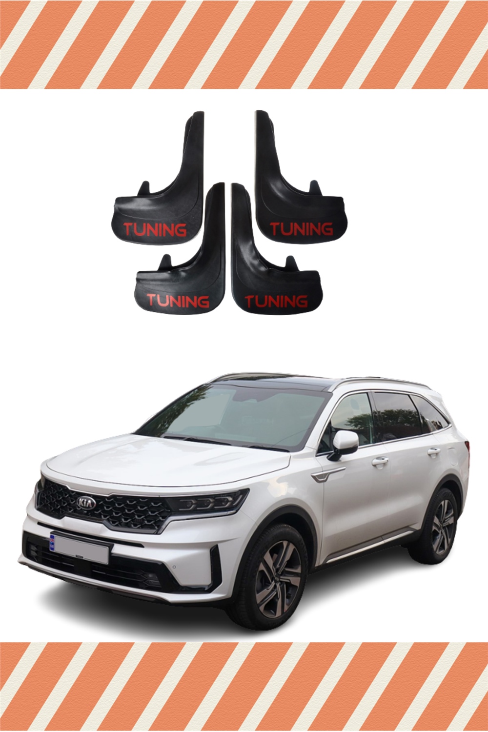 Kia Sorento Tunıng Yazılı 4Lü Tozluk Çamurluk Paçalık   