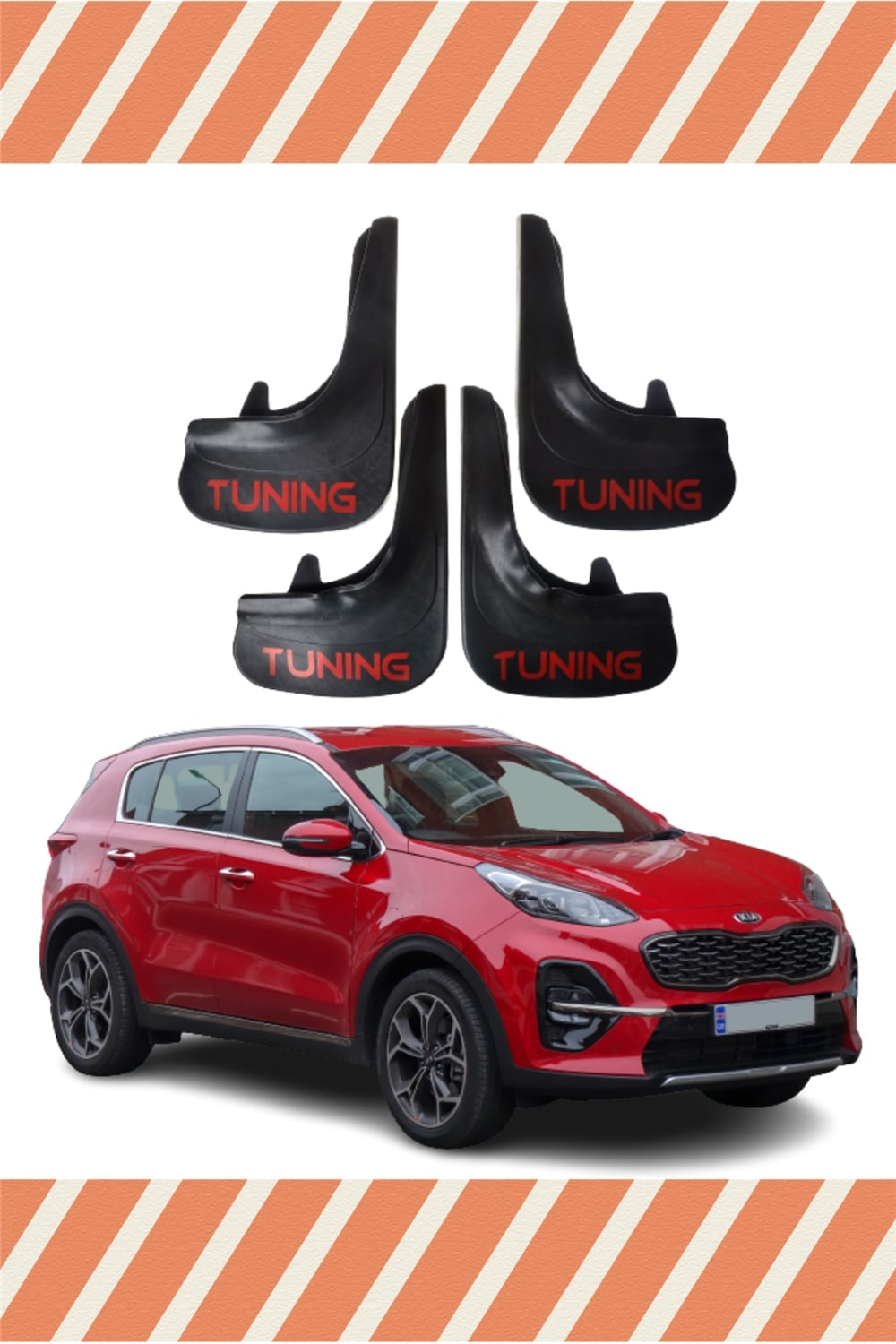 Kia Sportage Tunıng Yazılı 4Lü Tozluk Çamurluk Paçalık   