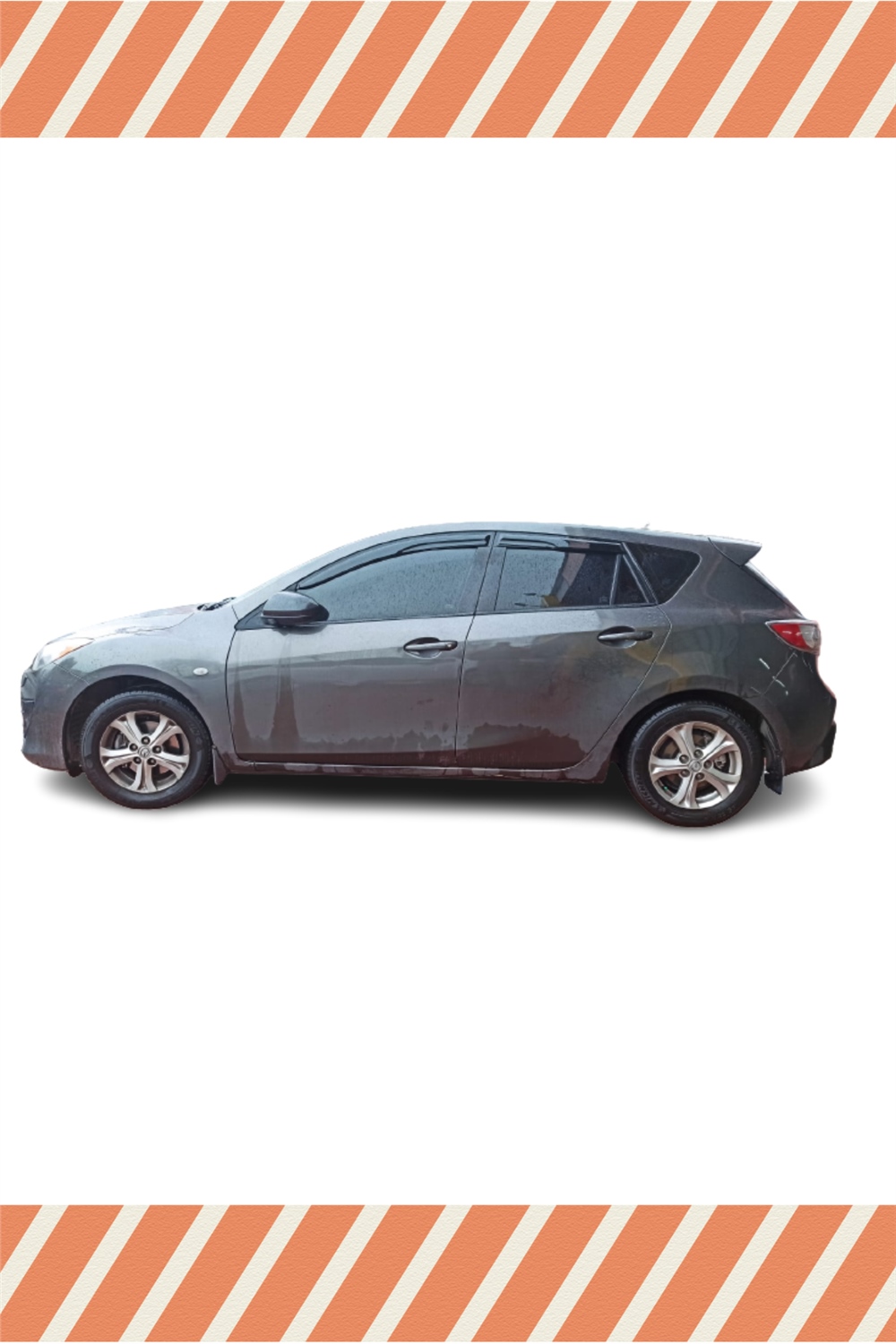 Mazda 3 Hb 2010-2013 Modellerine Özel 4Lü Mügen Tip Cam Rüzgarlığı