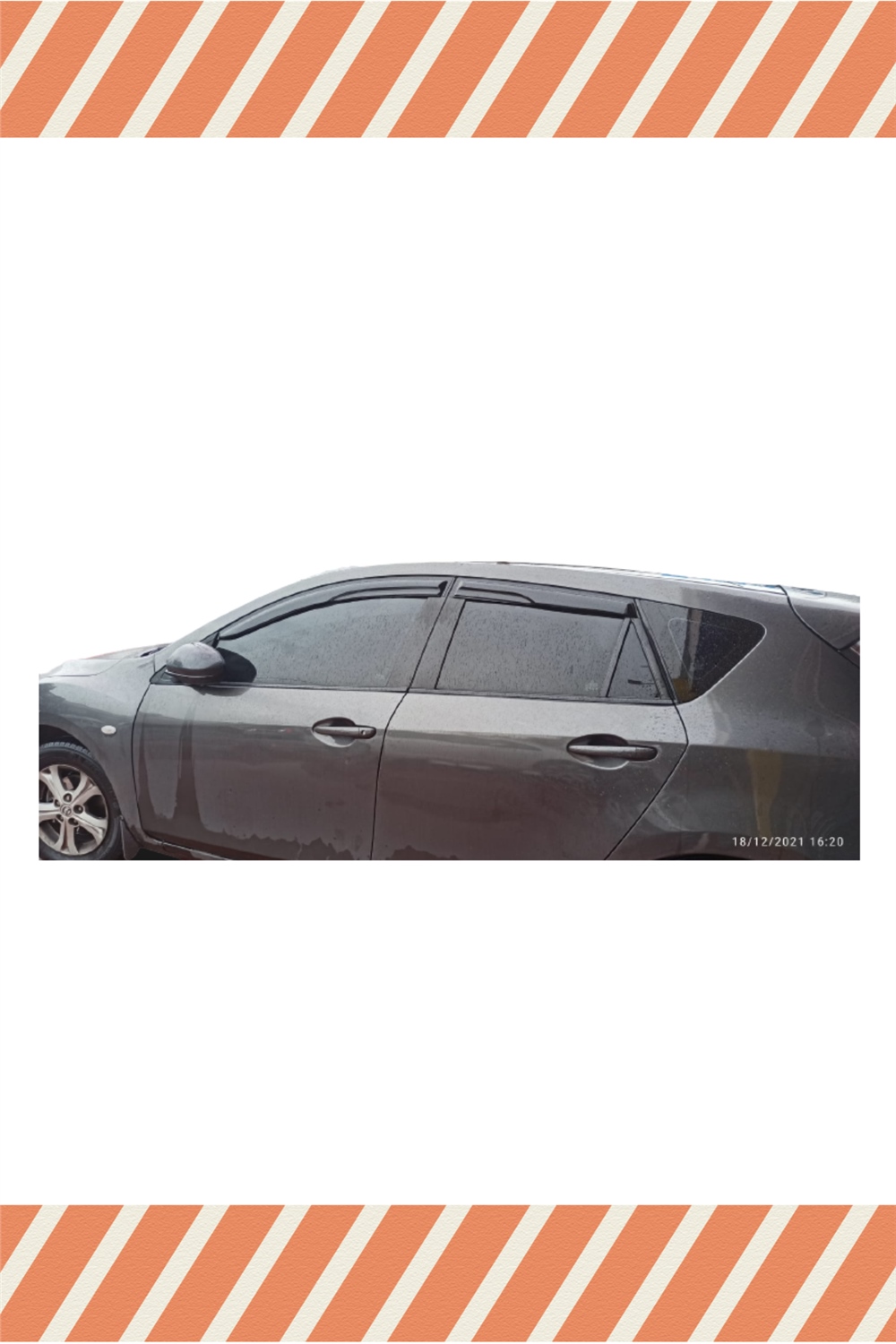 Mazda 3 Hb 2010-2013 Modellerine Özel 4Lü Mügen Tip Cam Rüzgarlığı
