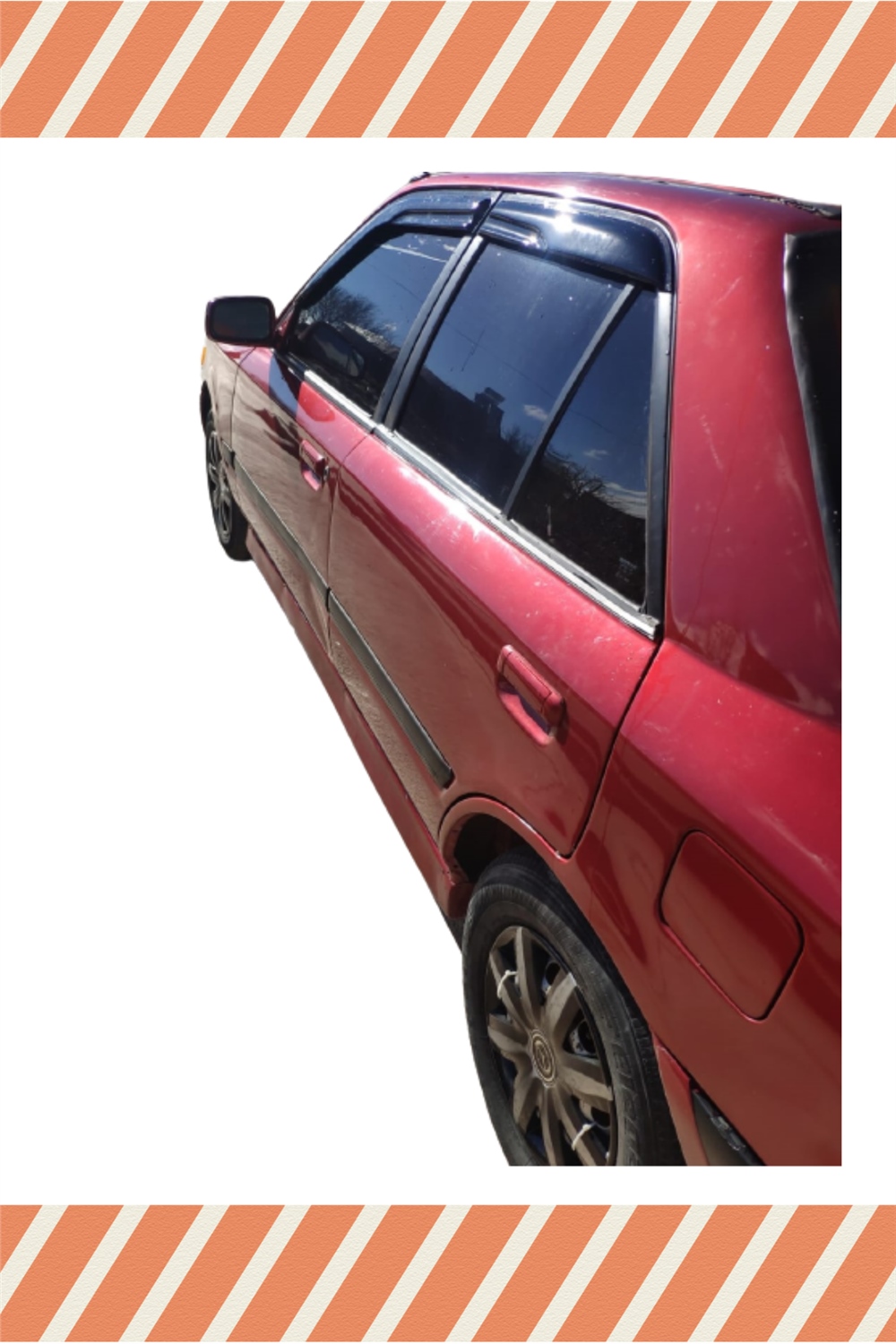 Mazda 323 Sedan 1990-1996 Modellerine Özel 4Lü Mügen Tip Cam Rüzgarlığı