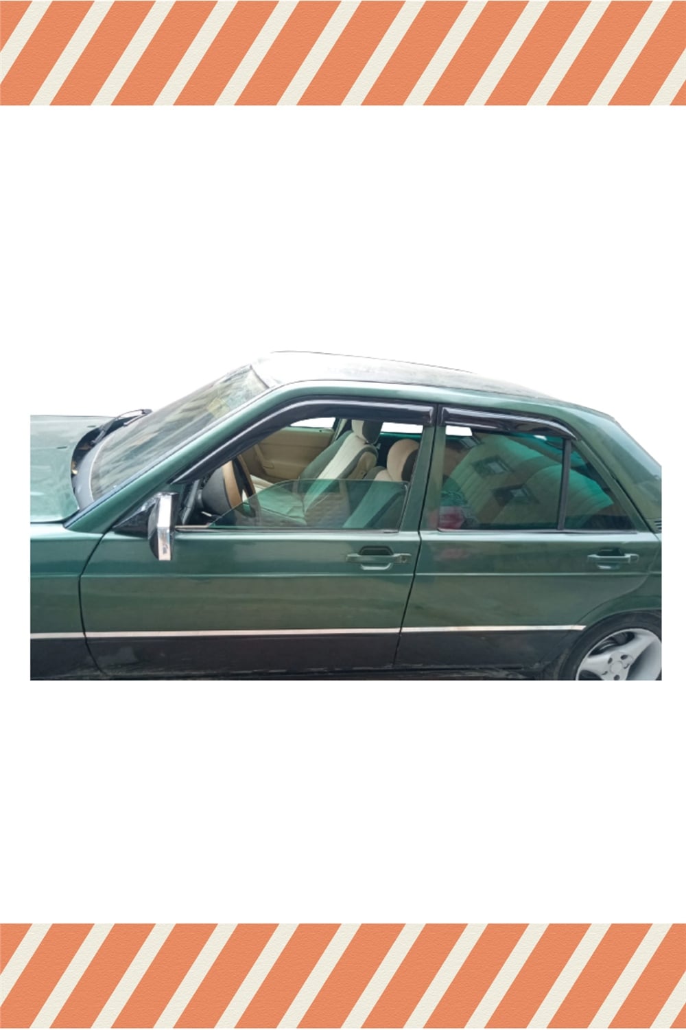 Mercedes 190 E (W201) Tüm  Modellerine Özel 4Lü Mügen Tip Cam Rüzgarlığı