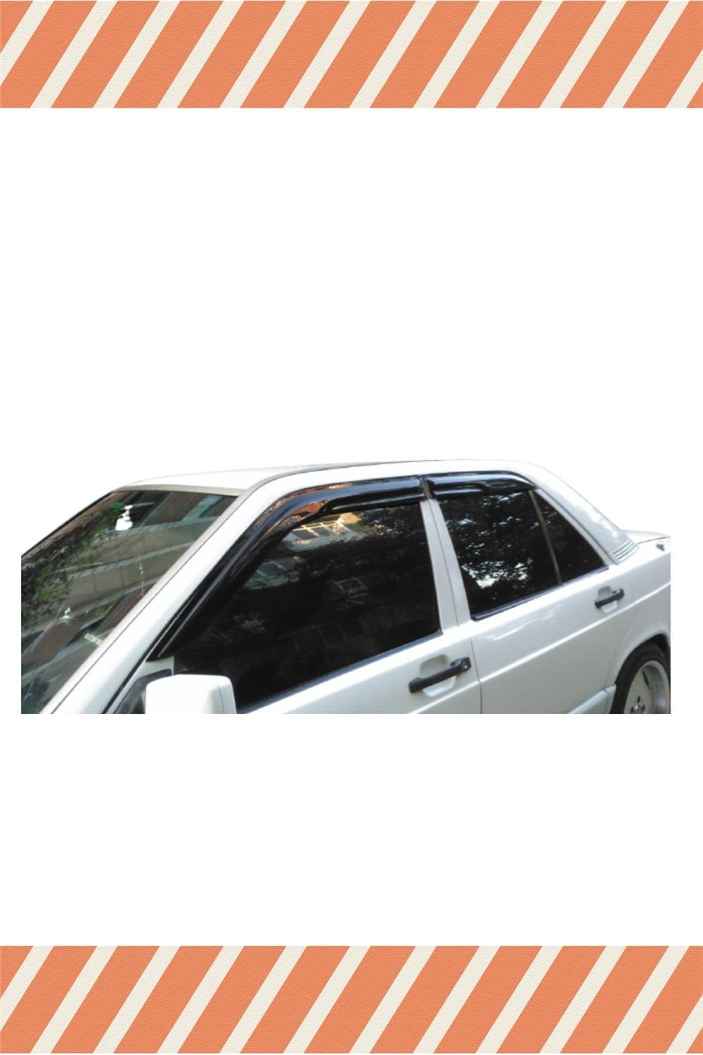 Mercedes 190D Modellerine Özel 4Lü Mügen Tip Cam Rüzgarlığı