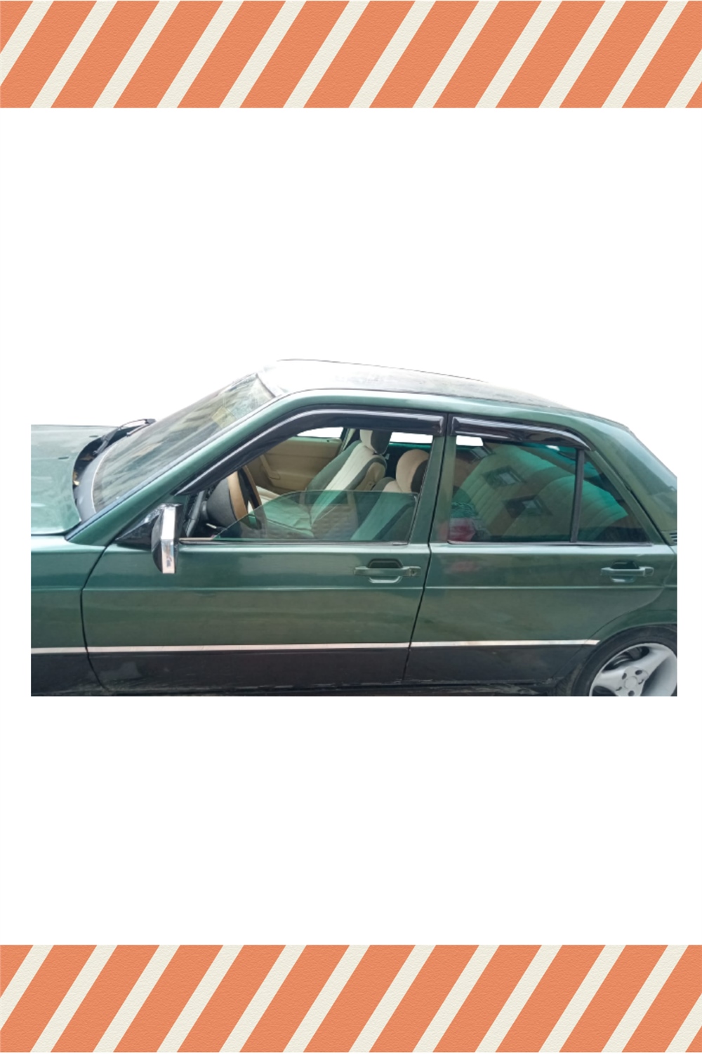 Mercedes 190D Modellerine Özel 4Lü Mügen Tip Cam Rüzgarlığı