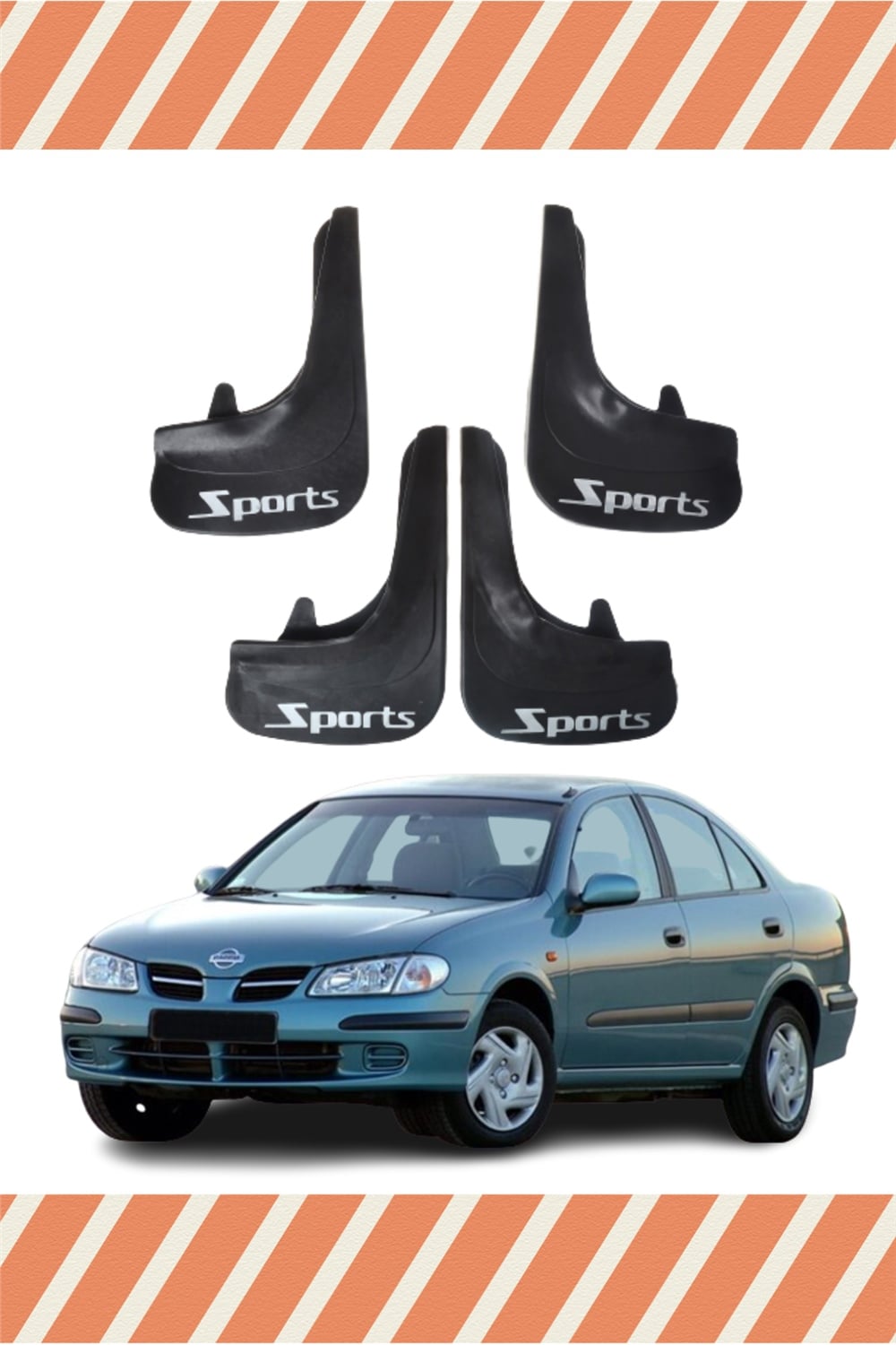 Nissan Almera  Sports Yazılı 4Lü Tozluk Çamurluk Paçalık  