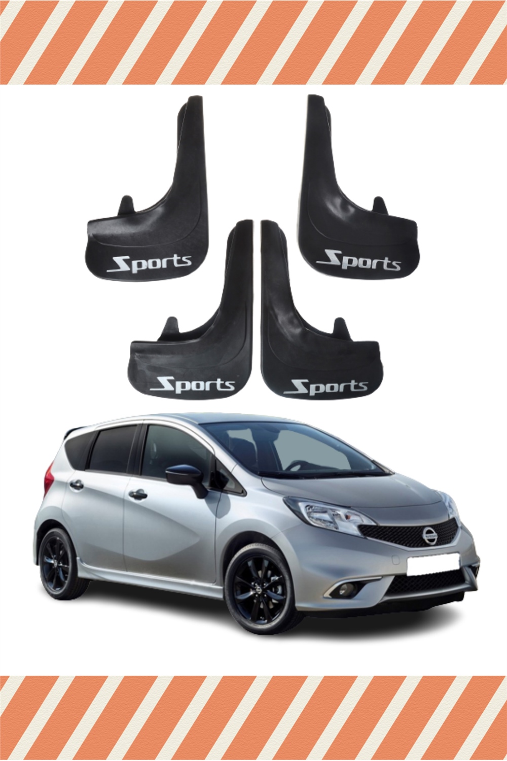 Nissan Note Sports Yazılı 4Lü Tozluk Çamurluk Paçalık  