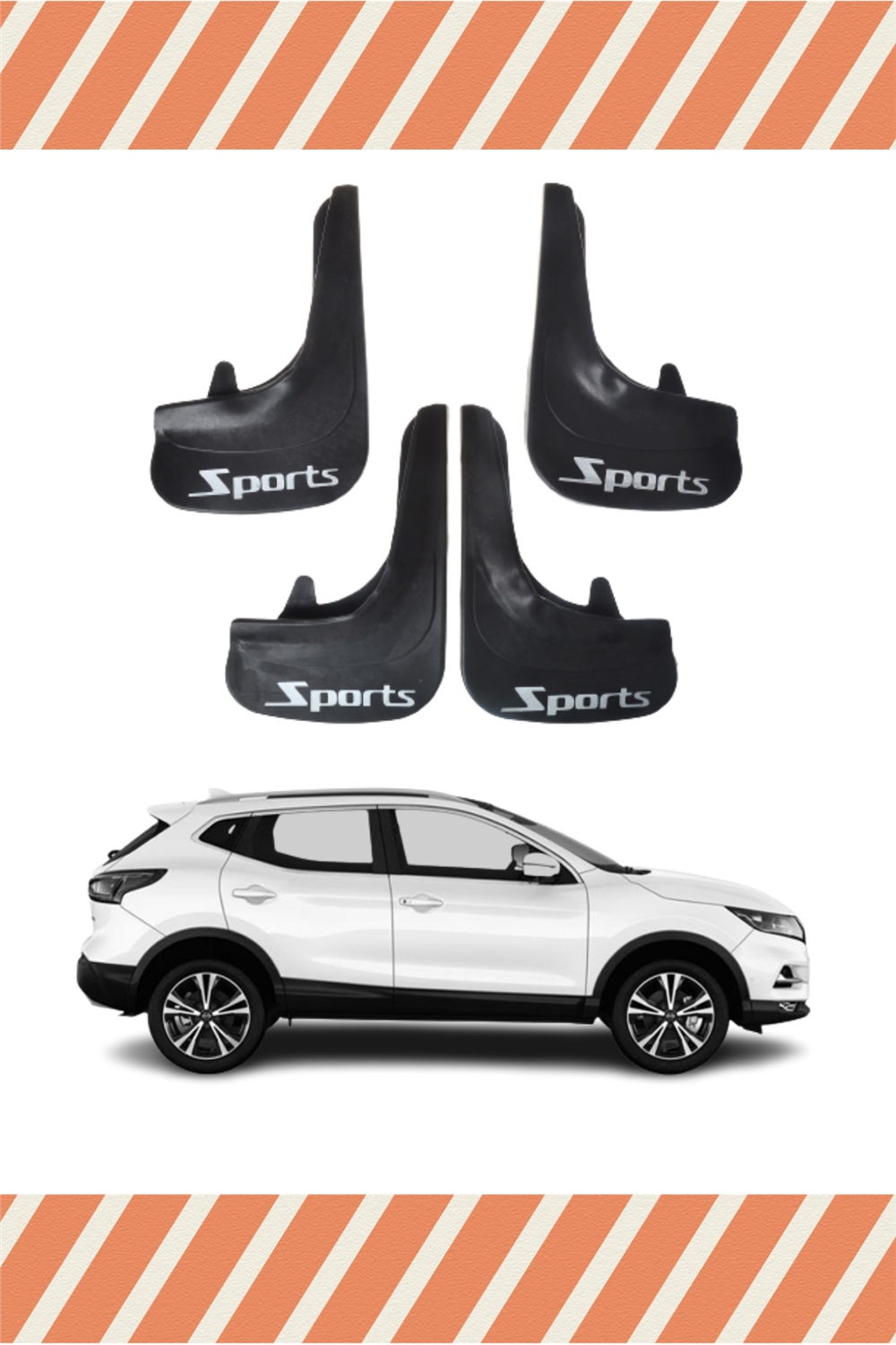 Nissan Qashaqai Sports Yazılı 4Lü Tozluk Çamurluk Paçalık  