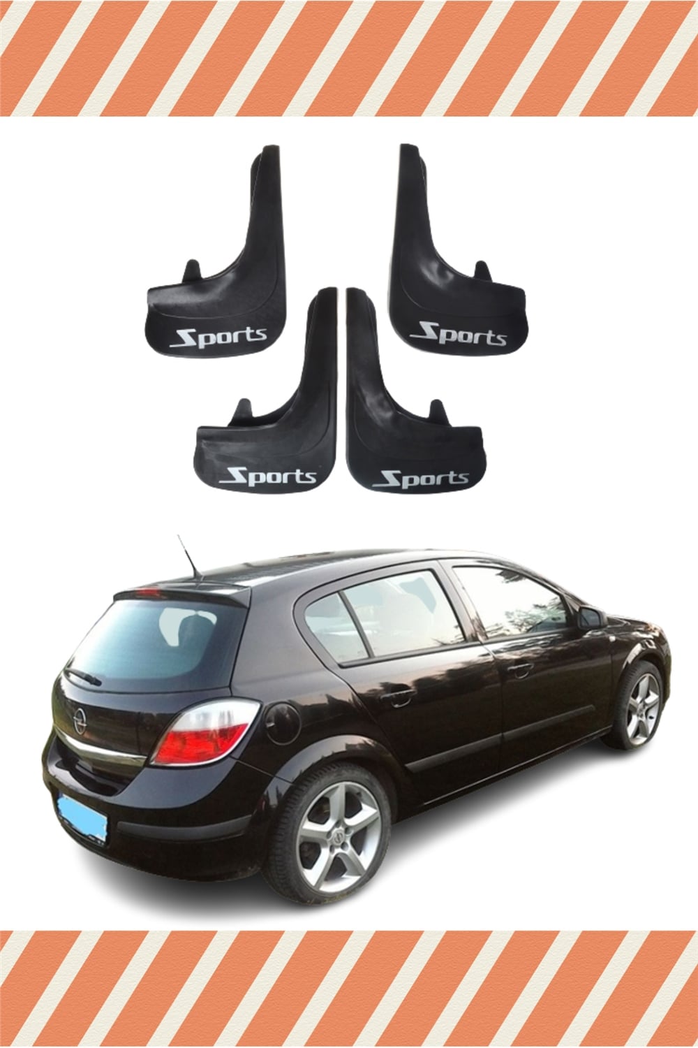 Opel Astra H Hb 2004-2015 Sports Yazılı 4Lü Tozluk Çamurluk Paçalık  