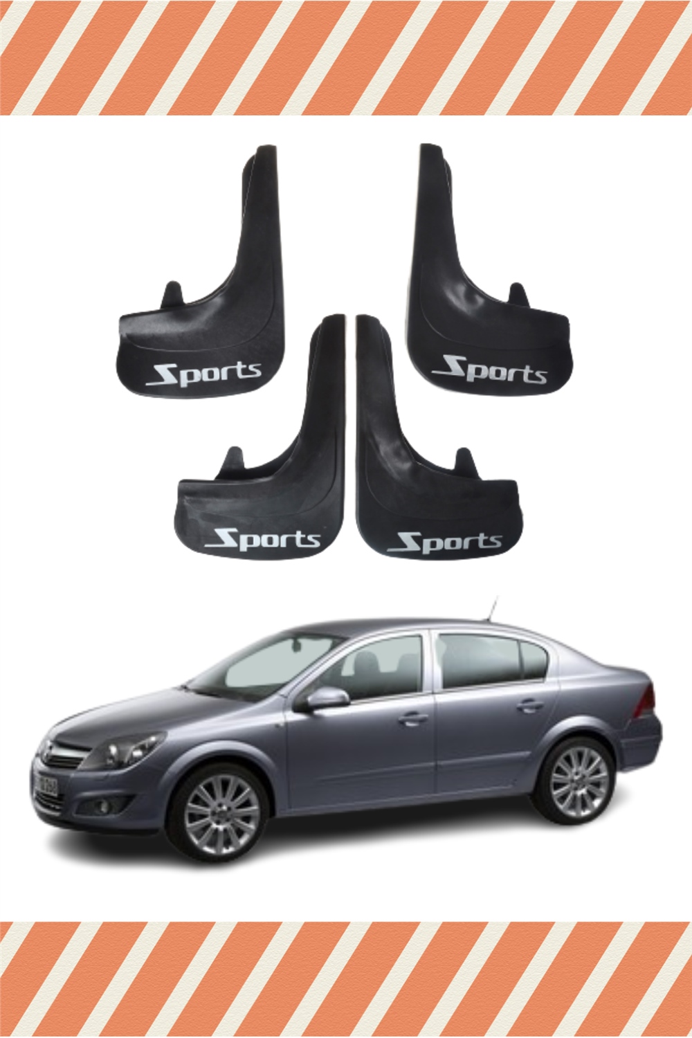 Opel Astra H Sd 2008-2017  Sports Yazılı 4Lü Tozluk Çamurluk Paçalık 