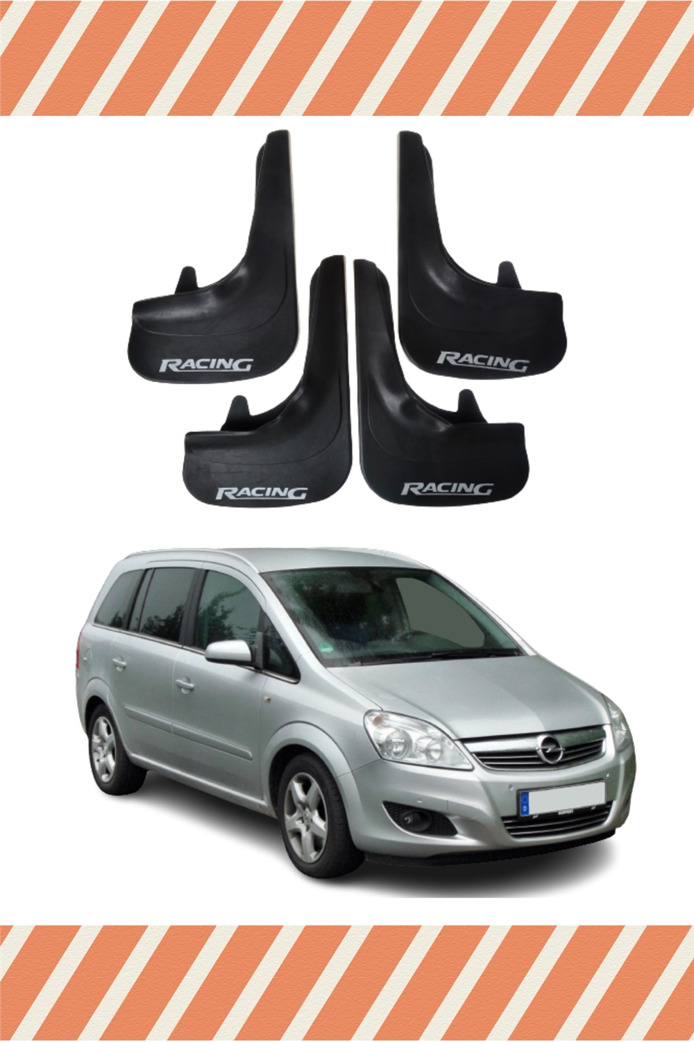 Opel Zafira Racing Yazılı 4'Lü Tozluk Çamurluk Paçalık 