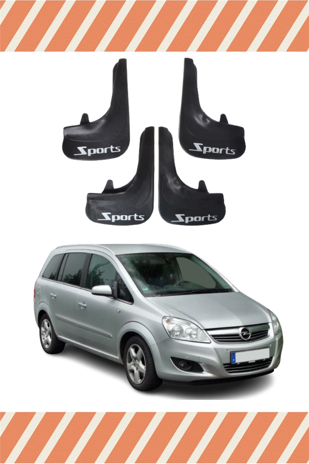 Opel Zafira  Sports Yazılı 4Lü Tozluk Çamurluk Paçalık 