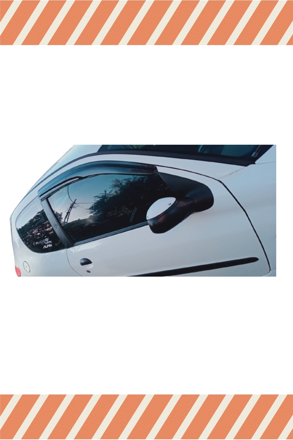 Peugeot 206    ( 2 Kapı ) Tüm  Modellerine Özel 2Li Mügen Tip Cam Rüzgarlığı