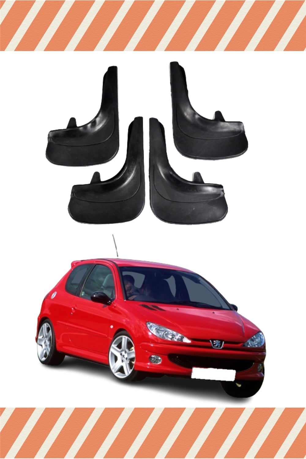 Peugeot 206 Hb 4Lü Tozluk Çamurluk Paçalık 