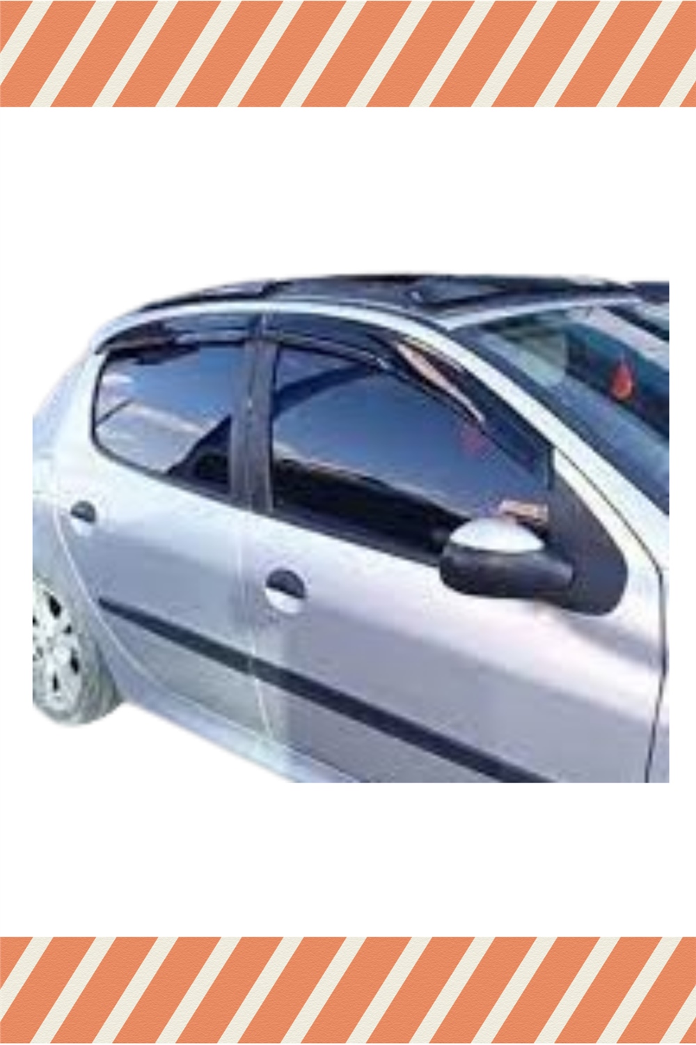 Peugeot 206 Hb Tüm  Modellerine Özel 4Lü Mügen Tip Cam Rüzgarlığı