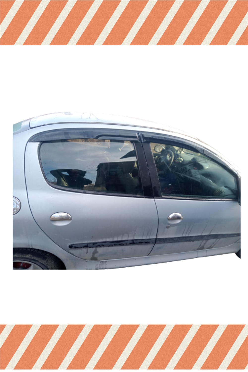 Peugeot 206 Hb Tüm  Modellerine Özel 4Lü Mügen Tip Cam Rüzgarlığı